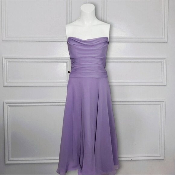 Boutique Halter Mesh Flowy Lilac Dress- Size 2 (XS-XXS Fit) - Picture 7 of 16